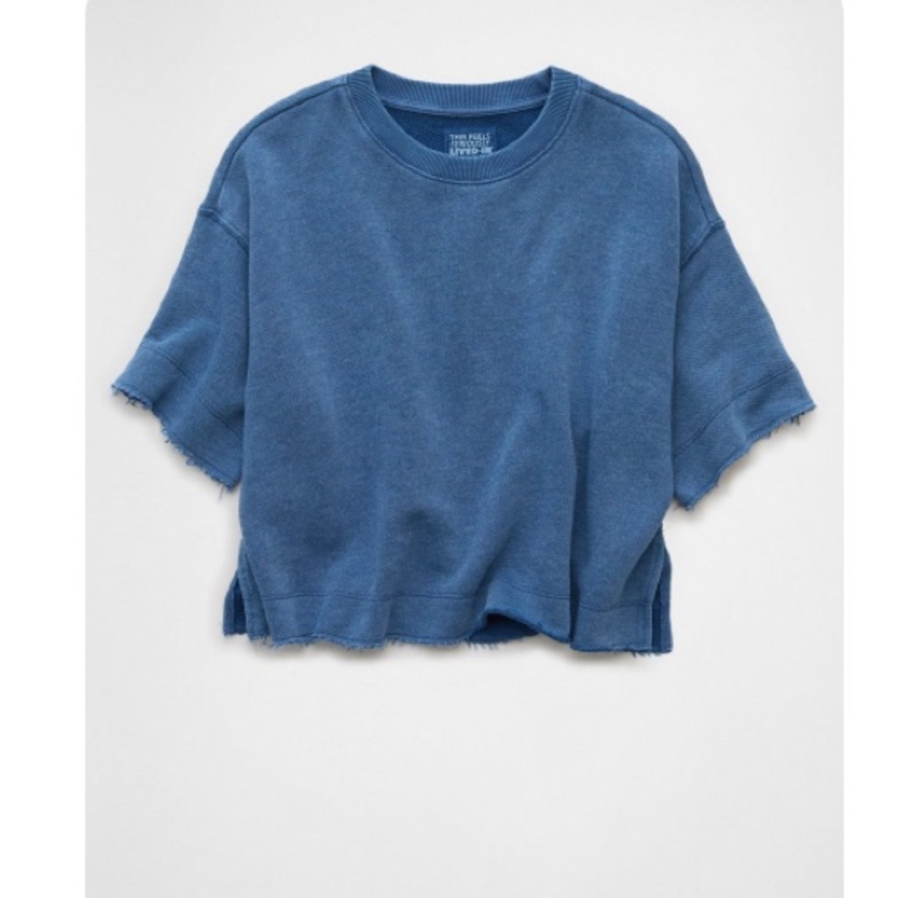 American Eagle Outfitters Dark Blue Short Sleeve Tee